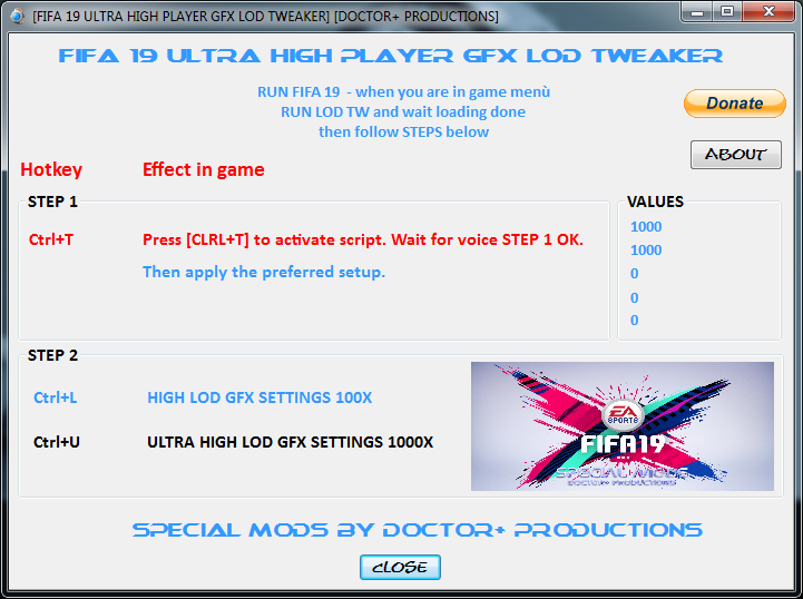Ultra High Player GFX LOD Tweaker 1.2